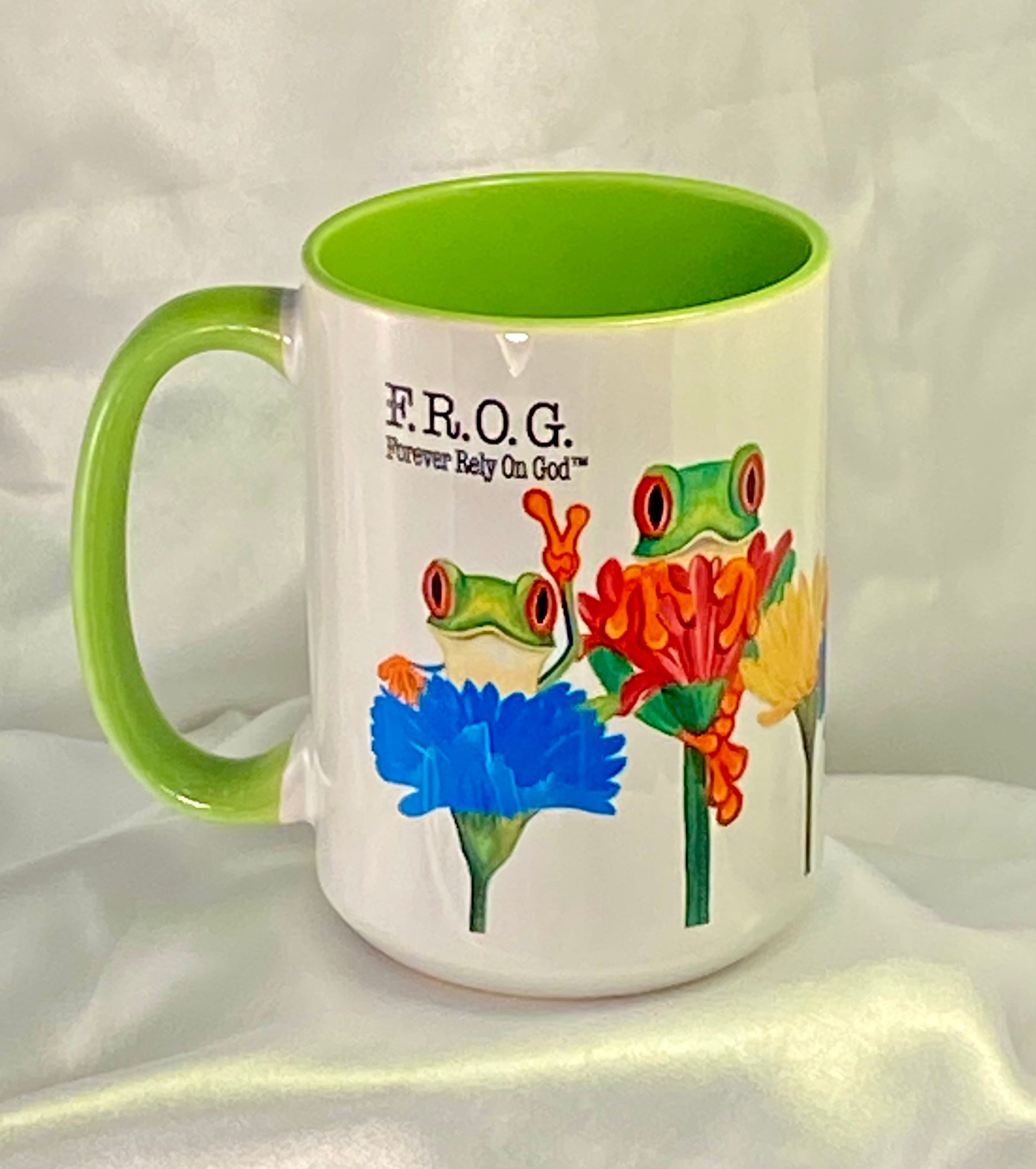 Peaceful Frog Mugs-F.R.O.G.Forever Rely On God | Thibault Gallery